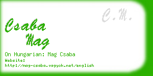 csaba mag business card
